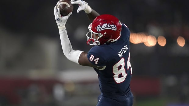 Tre Watson caught 38 passes this season for Fresno State.
